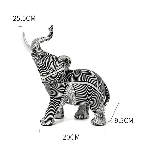 figurine / elephant / nordique / graffiti / decoration / design / résine / collection