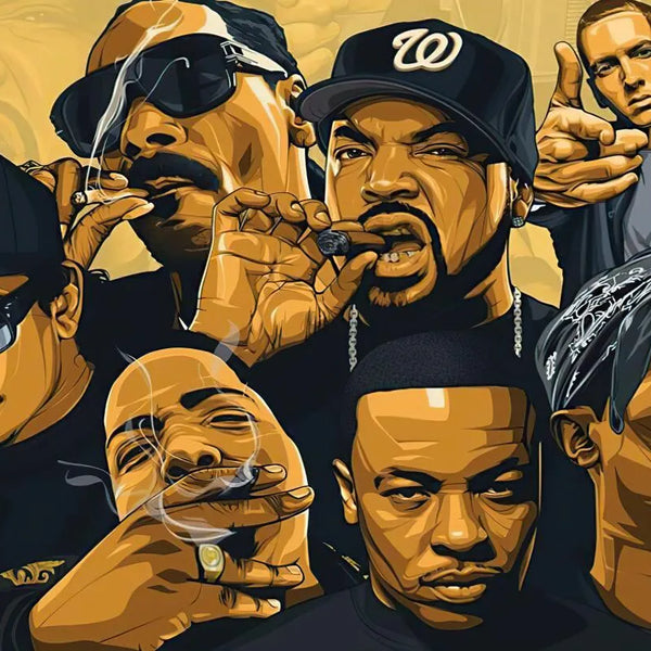 Touteladeco / Tableau Art / Musique / Hip Hop / RAP / Décoration Murale / Décoration de maison / Moderne
