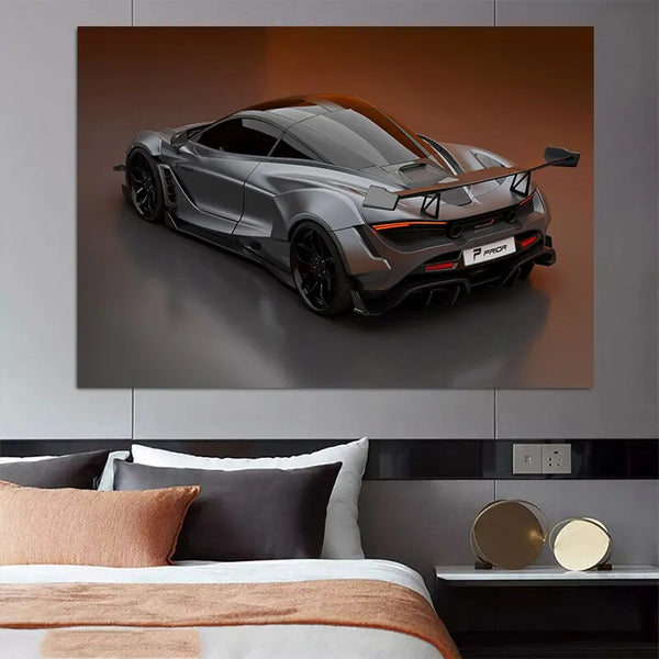 Touteladeco / Tableau Art / Voiture / Supercar / Mc Laren / Décoration Murale / Décoration de maison / Moderne