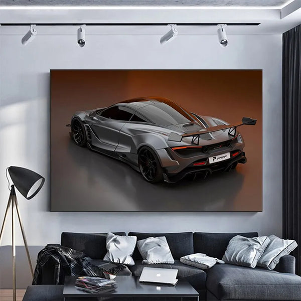 Touteladeco / Tableau Art / Voiture / Supercar / Mc Laren / Décoration Murale / Décoration de maison / Moderne