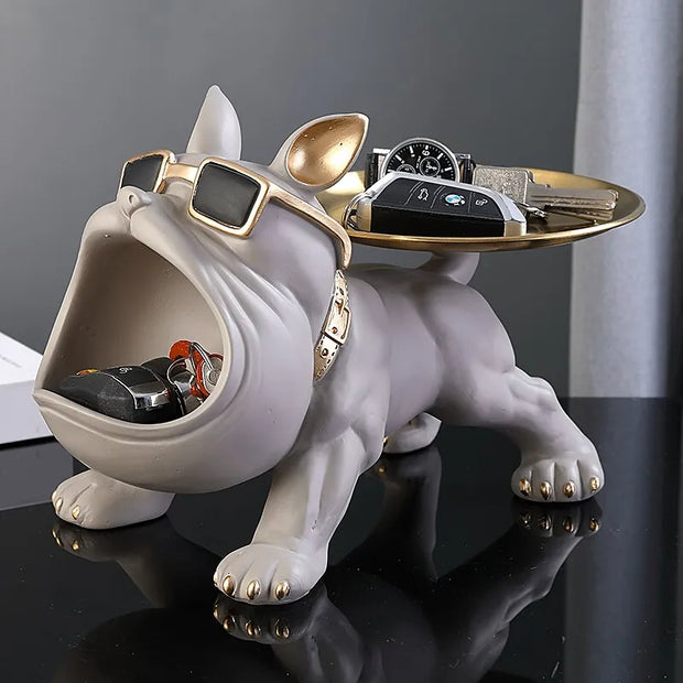 figurine / bouledogue / résine / cadeau / clé / design / statue