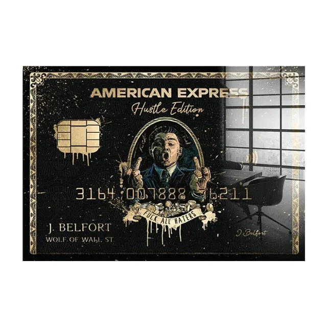 Touteladeco / Tableau Art / Films / Loup De Wall Street / Jordan Belfort / American Express / Décoration Murale / Décoration de maison / Moderne
