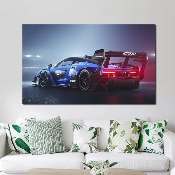 Touteladeco / Tableau Art / Voiture / Mc Laren / Senna GTr / Décoration Murale / Décoration de maison / Moderne