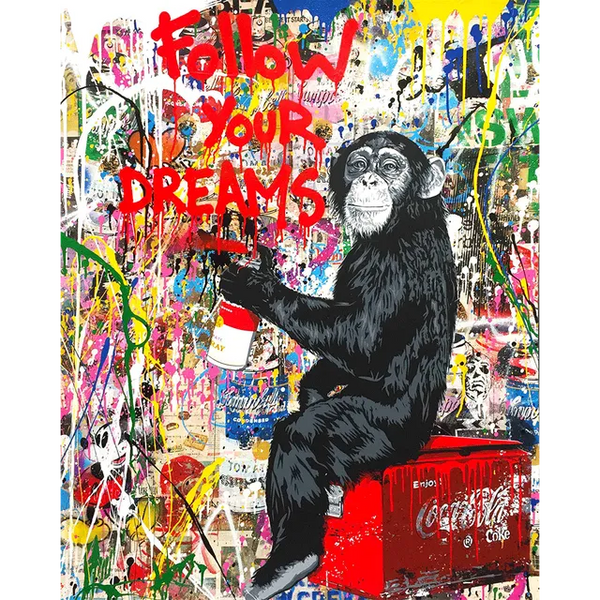 Touteladeco / Tableau Pop Art / Street Art / Stars Graffitis / Décoration Murale / Décoration de maison / Moderne