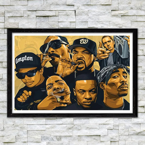 Touteladeco / Tableau Art / Musique / Hip Hop / RAP / Décoration Murale / Décoration de maison / Moderne