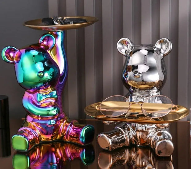 figurine / ours / coloré / boite / rangement / decoration / design / résine