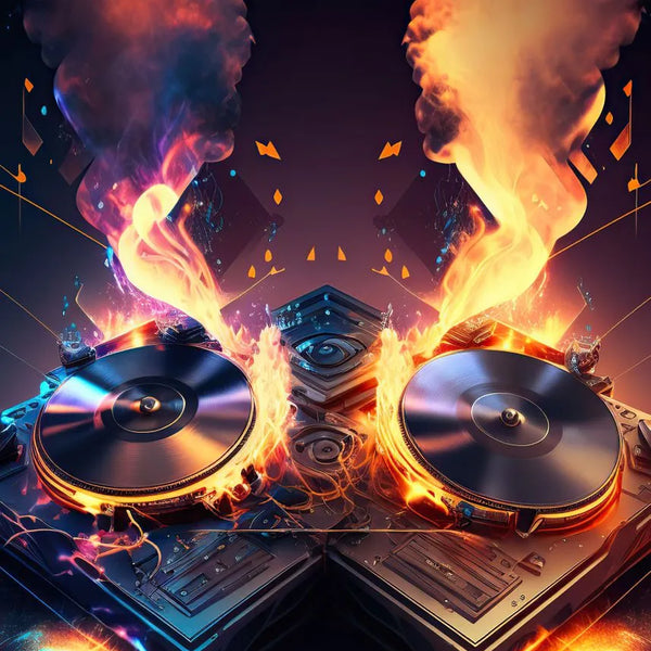 touteladeco / toile / tableaux / clubbing / DJ / platines / vinyles / decoration