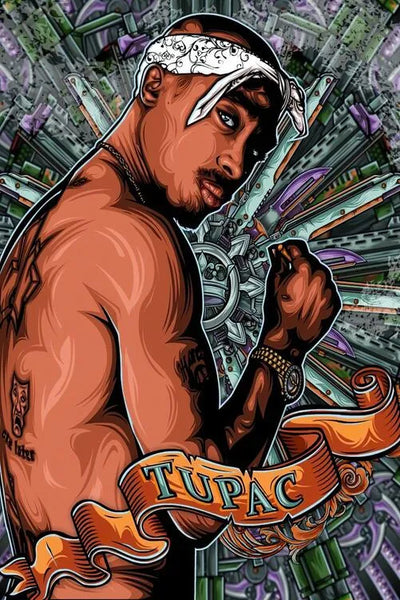Touteladeco / Tableau Art / Musique / Hip Hop / RAP / Décoration Murale / Décoration de maison / Moderne