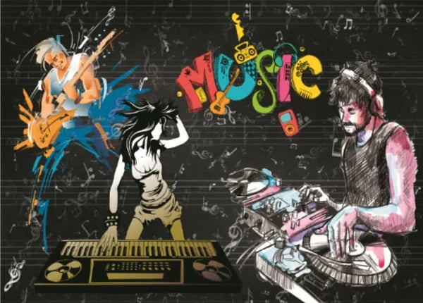 Touteladeco / Tableau Art / Musique / DJ / Graffiti / Décoration Murale / Décoration de maison / Moderne