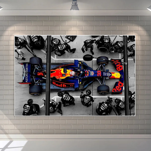 Touteladeco / Tableau Art / Formule 1 / Ferrari / Mercedes / Red Bull / Décoration Murale / Décoration de maison / Moderne