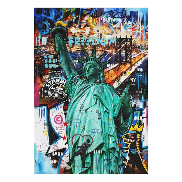 Touteladeco / Tableau Pop Art / Statue de la liberté / Décoration Murale / Décoration de maison / Moderne