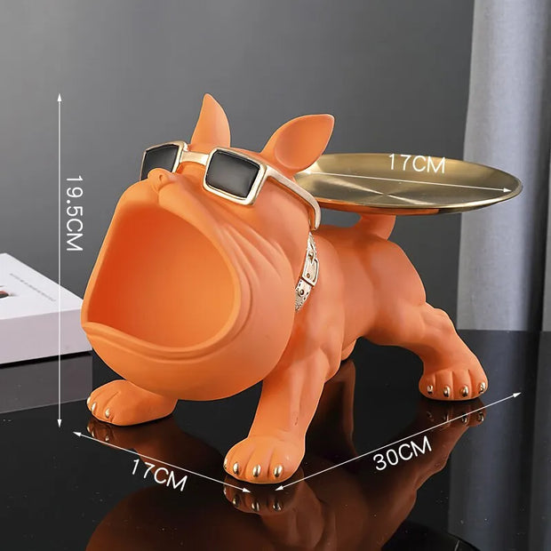 figurine / bouledogue / résine / cadeau / clé / design / statue