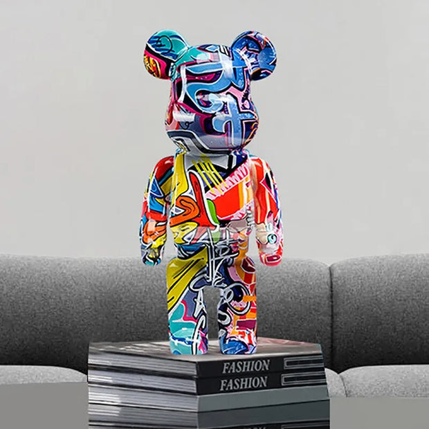 figurine / ours / graffiti / decoration / design / résine / collection