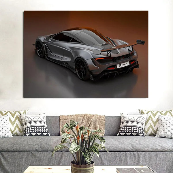 Touteladeco / Tableau Art / Voiture / Supercar / Mc Laren / Décoration Murale / Décoration de maison / Moderne