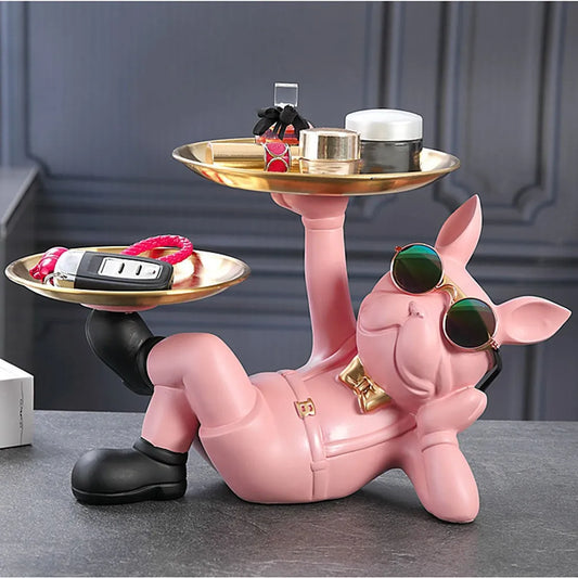 figurine / bouledogue / résine / cadeau / clé / design / statue