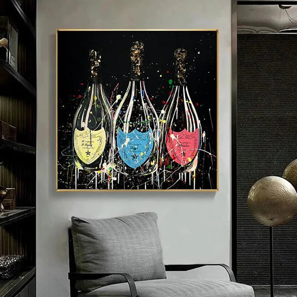 Toile - Luxe - Graffiti - Champagne