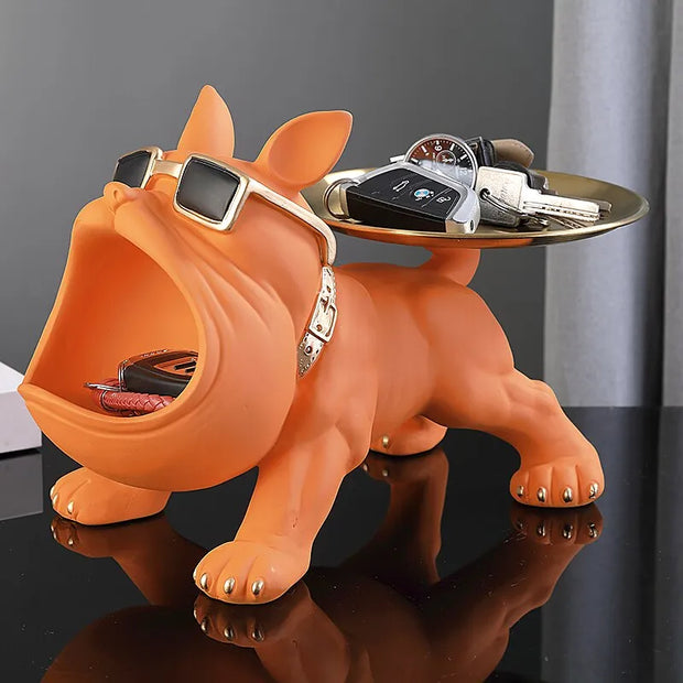 figurine / bouledogue / résine / cadeau / clé / design / statue