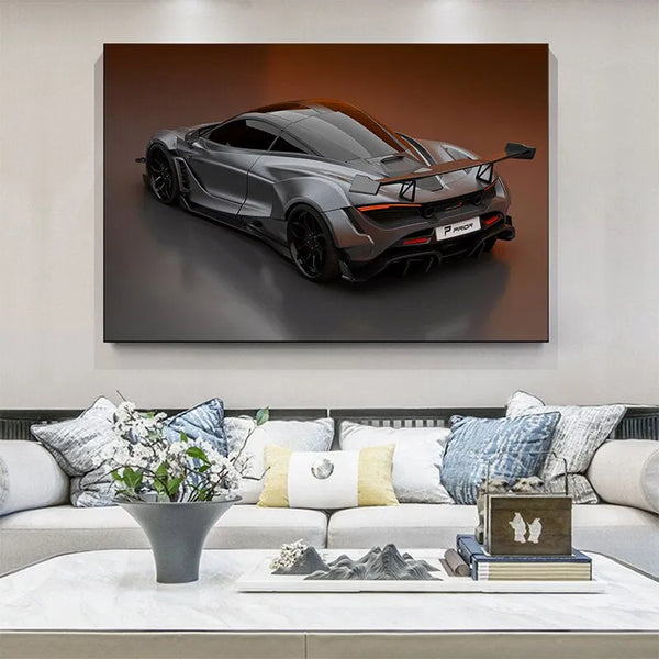 Touteladeco / Tableau Art / Voiture / Supercar / Mc Laren / Décoration Murale / Décoration de maison / Moderne