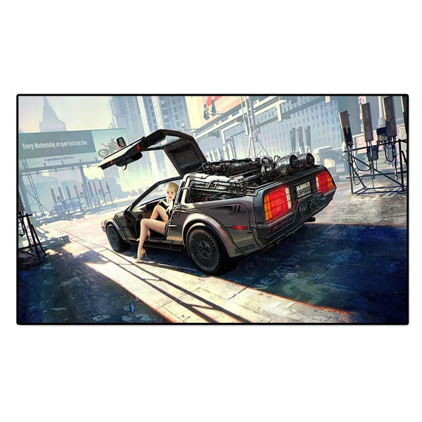 Touteladeco / Tableau Art / Voiture / Classic Movie Time Machine / Décoration Murale / Décoration de maison / Moderne