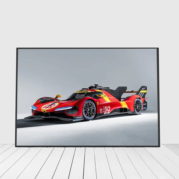 Touteladeco / Tableau Art / Voiture / Ferrari / 499P / Le Mans / Décoration Murale / Décoration de maison / Moderne