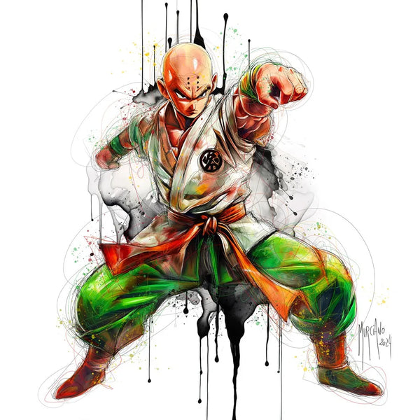 Touteladeco / toile / Tableau / Manga / Anime / Dragon Ball / DBZ / Patrice Murciano / Decoration / Idee Cadeau / Anniversaire / Sangoku / Songoku / Ramen / Decoration Murale / Salon / Chambre / Shenron / Boule de Cristale / TIen Shinhan