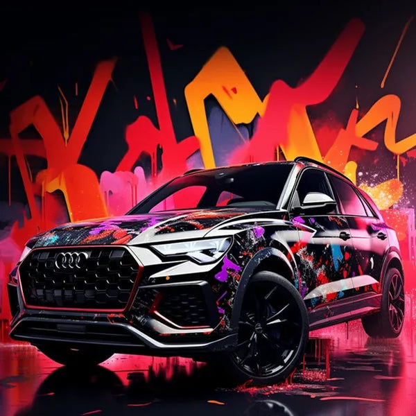 touteladeco / Toile / Tableau / Design / Decoration / Voiture / Sport / Audi / Graffiti / Salon / Cadeau