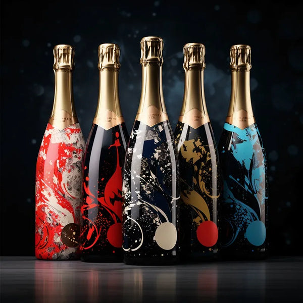 Touteladeco / Tableau Art / Luxe / Champagne / Graffiti / Pop Art / Décoration Murale / Décoration de maison / Moderne / Toile / Prestige / Decoration Bar