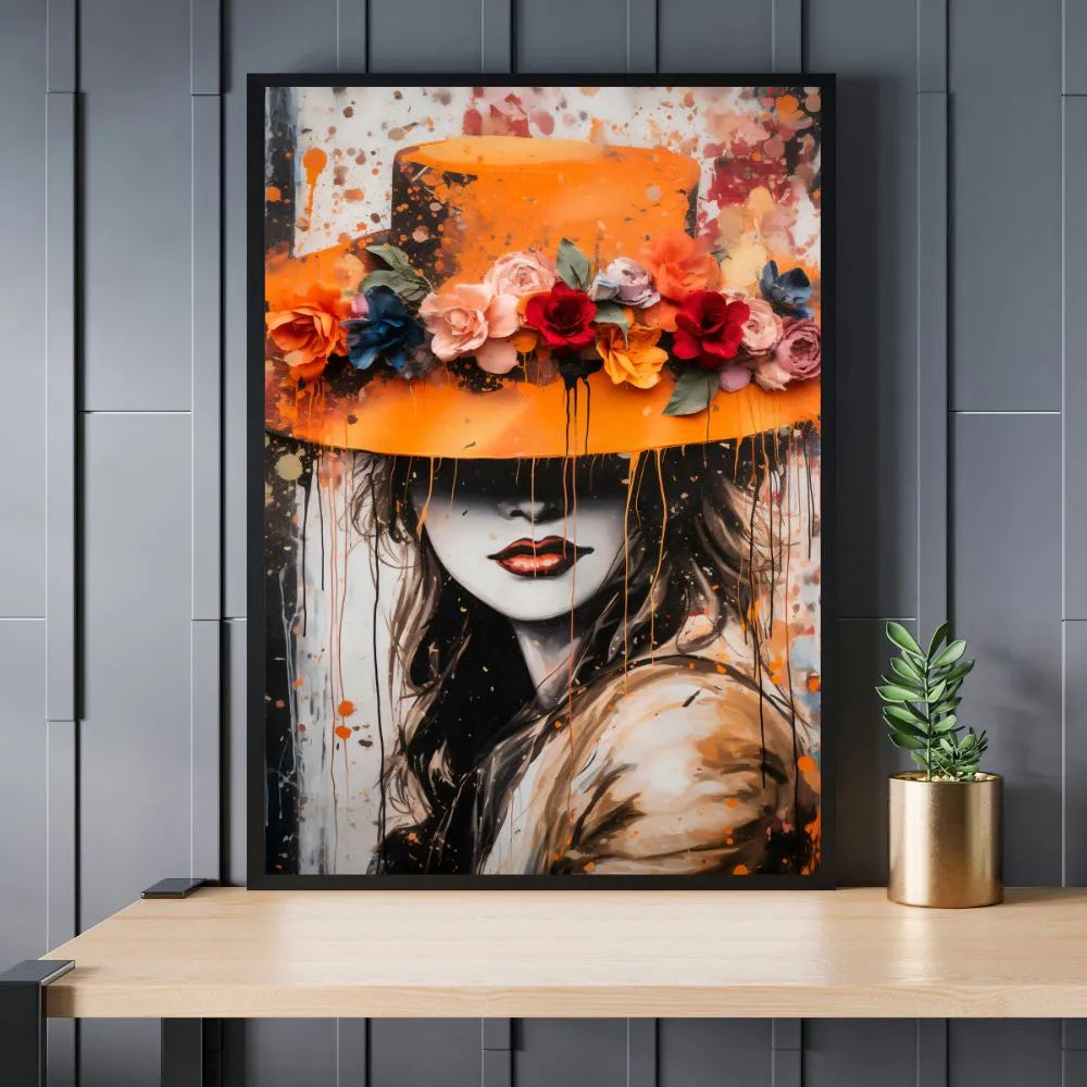 Touteladeco / Tableau Pop Art / Street Art / Girl Power / Grafiti / Décoration Murale / Décoration de maison / Moderne / Flowers / Fleurs