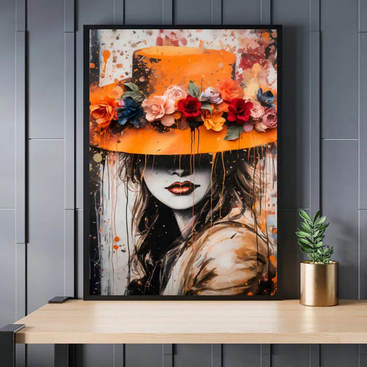 Touteladeco / Tableau Pop Art / Street Art / Girl Power / Grafiti / Décoration Murale / Décoration de maison / Moderne / Flowers / Fleurs