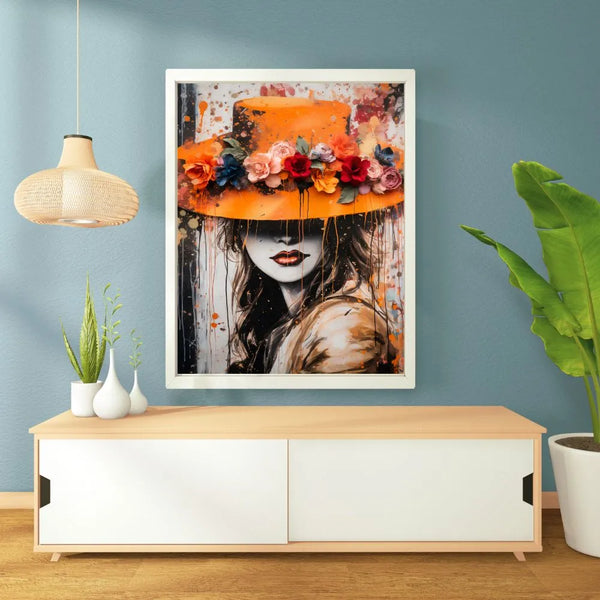 Touteladeco / Tableau Pop Art / Street Art / Girl Power / Grafiti / Décoration Murale / Décoration de maison / Moderne / Flowers / Fleurs