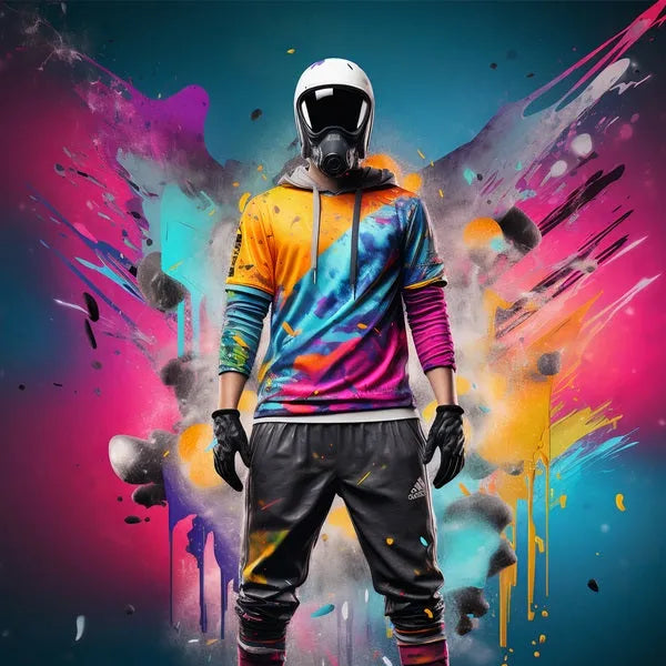 Touteladeco / Toile / Tableau / Cadeau / Anniversaire / Sport / Ballon / Foot / Footballeur / Messi / Decoration Chambre / Graffiti / Fusion / Couleur