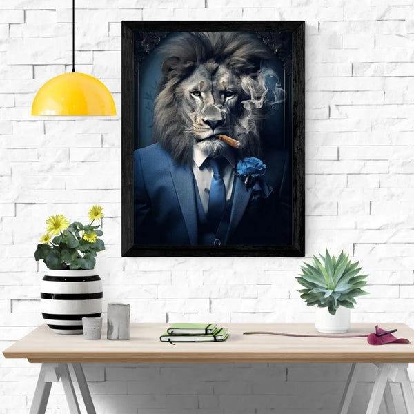 Touteladeco / Tableau Lion / Animaux / Lion / Décoration Murale / Décoration de maison / Moderne / Toile Lion / Grande taille