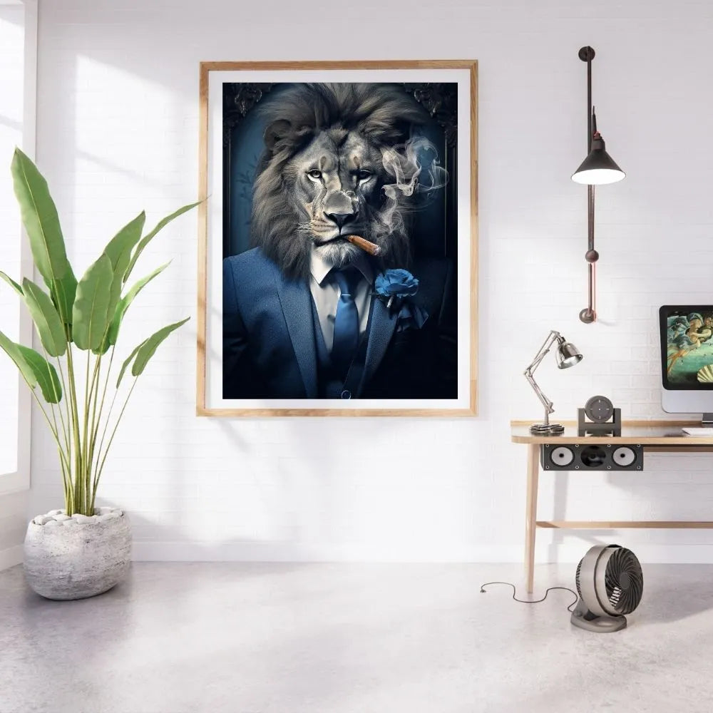 Touteladeco / Tableau Lion / Animaux / Lion / Décoration Murale / Décoration de maison / Moderne / Toile Lion / Grande taille