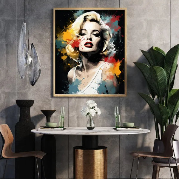 Touteladeco / Tableau Art / Films / Marilyn Monroe / Pop Art / Décoration Murale / Décoration de maison / Moderne / Toile