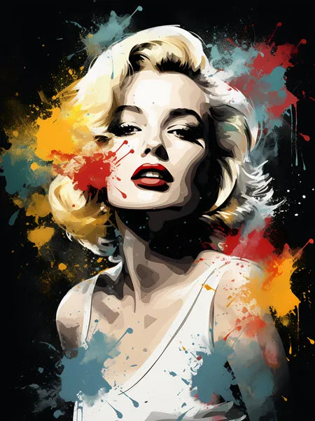 Touteladeco / Tableau Art / Films / Marilyn Monroe / Pop Art / Décoration Murale / Décoration de maison / Moderne / Toile