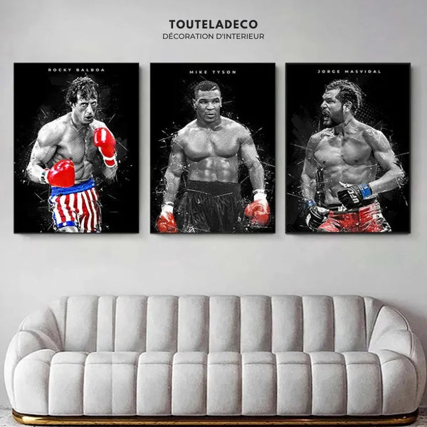 Touteladeco / / Toile / Tableau / Boxe / Légendes / Décoration Murale / Décoration de maison / Moderne