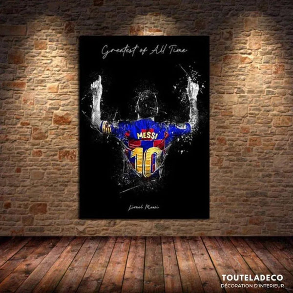 Touteladeco / Tableau Art / Sport / Football / Lionel Messi / Cristiano Ronaldo / Décoration Murale / Décoration de maison / Moderne