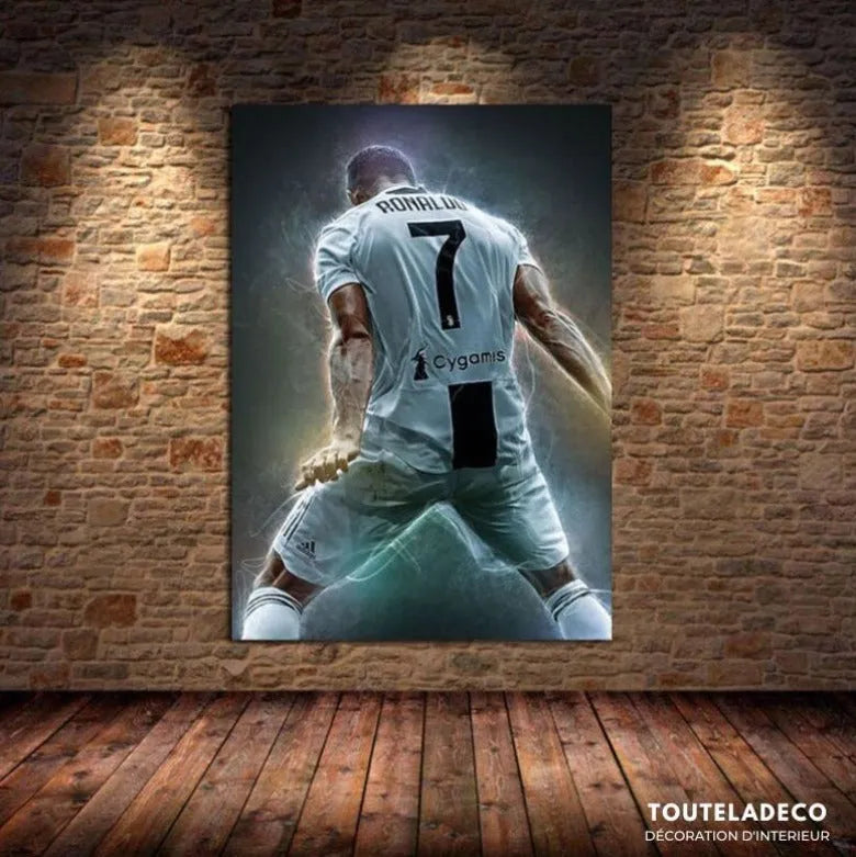Touteladeco / Tableau Art / Sport / Football / Lionel Messi / Cristiano Ronaldo / Décoration Murale / Décoration de maison / Moderne