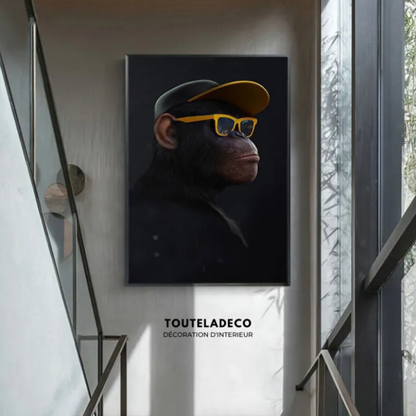 Touteladeco / Tableau Pop Art / Singe / Décoration Murale / Moderne