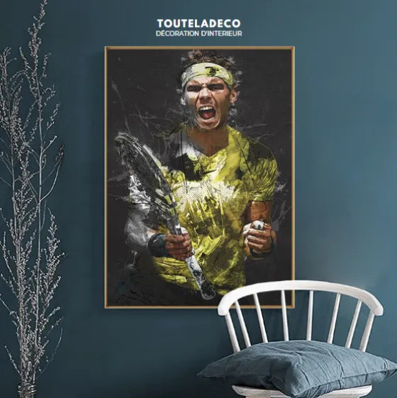 Touteladeco / / Toile / Tableau / Sport / Tennis / Légendes / Décoration Murale / Décoration de maison / Moderne