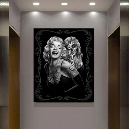 Touteladeco / Tableau Pop Art / Glamour / Marilyn Monroe / Décoration Murale / Décoration de maison / Moderne
