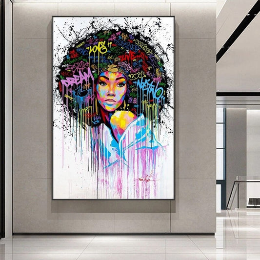 Toile - Pop Art - Glamour - Femme Africaine