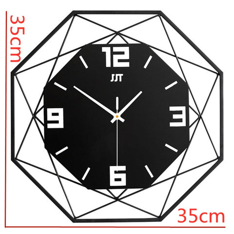 Horloge murale à quartz en métal, design nordique, décoration créative, pour salon, maison, design simple.