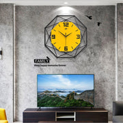 Horloge murale à quartz en métal, design nordique, décoration créative, pour salon, maison, design simple.