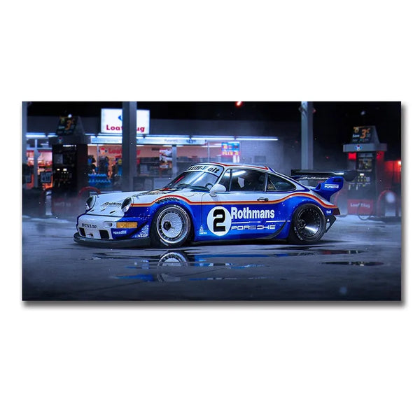 Touteladeco / Tableau Art / Voiture / Supercar Porsche / Décoration Murale / Décoration de maison / Moderne
