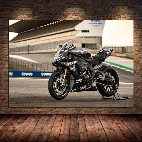 Touteladeco / Tableau Art / Moto / Yamaha YZF R1 / Décoration Murale / Décoration de maison / Moderne