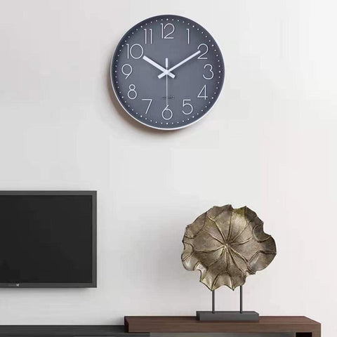 Horloge murale ronde silencieuse, décoration moderne pour maison, bureau, école, cuisine, chambre à coucher, salon