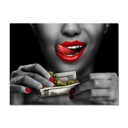 Touteladeco / Tableau Pop Art / Glamour / Dollards / Smoking / Décoration Murale / Décoration de maison / Moderne