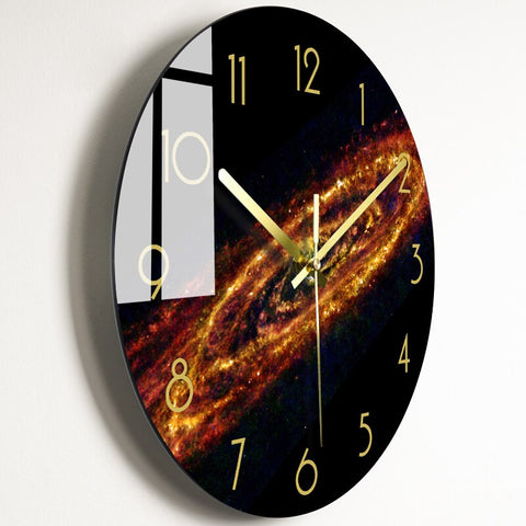 Horloge murale De luxe en verre, silencieuse, Design nordique, moderne, créative, décoration De maison