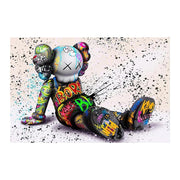 Touteladeco / Tableau Pop Art / Street Art / Teddy Bear / Grafiti / Décoration Murale / Décoration de maison / Moderne
